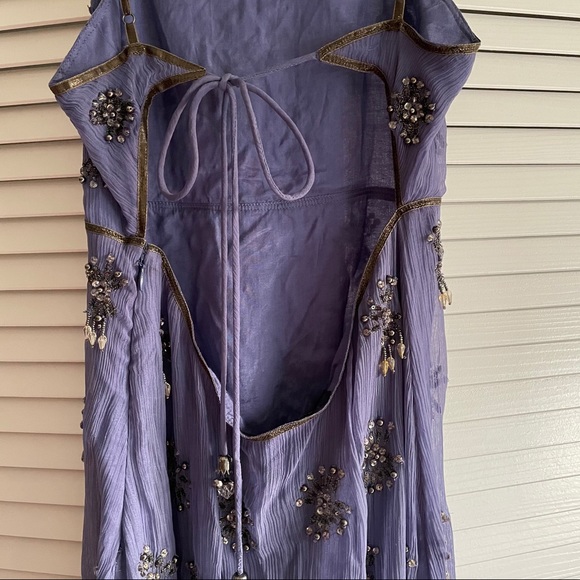 Free People Beaded Open Back Maxi Dress Size 0 XS - Picture 10 of 10
